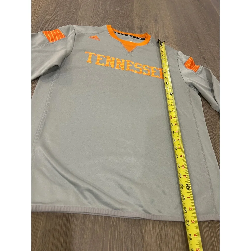 Adidas Mens Tennessee Volunteers Long Sleeve Performance Shirt Gray Orange Small